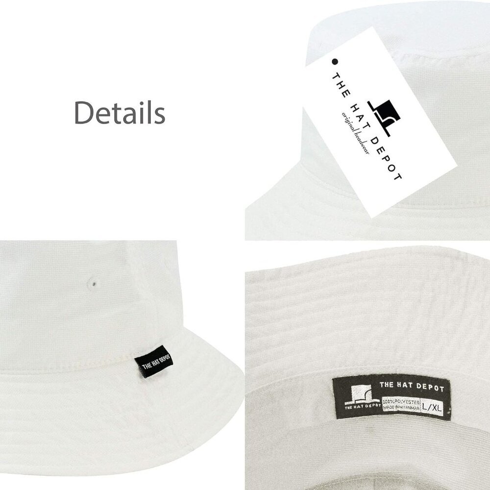 Lightweight, Quick Dry Polyester Packable Nylon Bucket Sun Hat - Picture 5 of 8